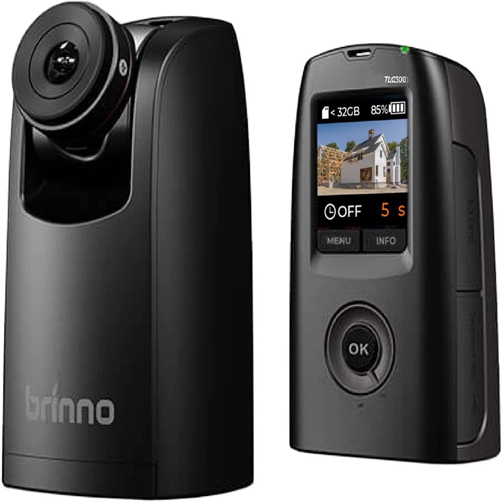 Brinno Time Lapse Camera - Time Lapse Camera with a 118 Field of View - Full HD1080P Resolution and HDR for Clear Images - 1.44 Inches IPS LCD Screen and Multilingual Interface - 2 Pack