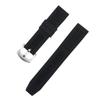 FOMIYES Silicone Watch Strap Durable Breathable Replacement Band for Fitness Swimming Diving Comfortable Odorless Design Easy Install Black view 1