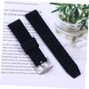 FOMIYES Silicone Watch Strap Durable Breathable Replacement Band for Fitness Swimming Diving Comfortable Odorless Design Easy Install Black view 4