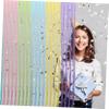 Holibanna 2Pcs Rainbow Tinsel Backdrop Curtains Pastel Photo Booth Streamers Birthday Decorations for Parties Fringe Curtain view 2