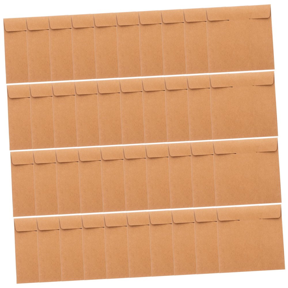HAKIDZEL 50pcs Retro Brown Kraft Paper CD and DVD Sleeves Square Card Envelopes Sturdy Storage for Discs for Collectors and Packaging