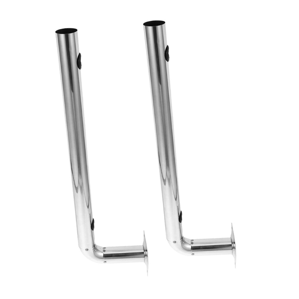 DIYEAH 2Pcs Heavy Duty Stainless Steel Shaped Bracket for Bridge Antenna Pole Mount Durable Outdoor Mounting Kit for Secure Residential Commercial Areas