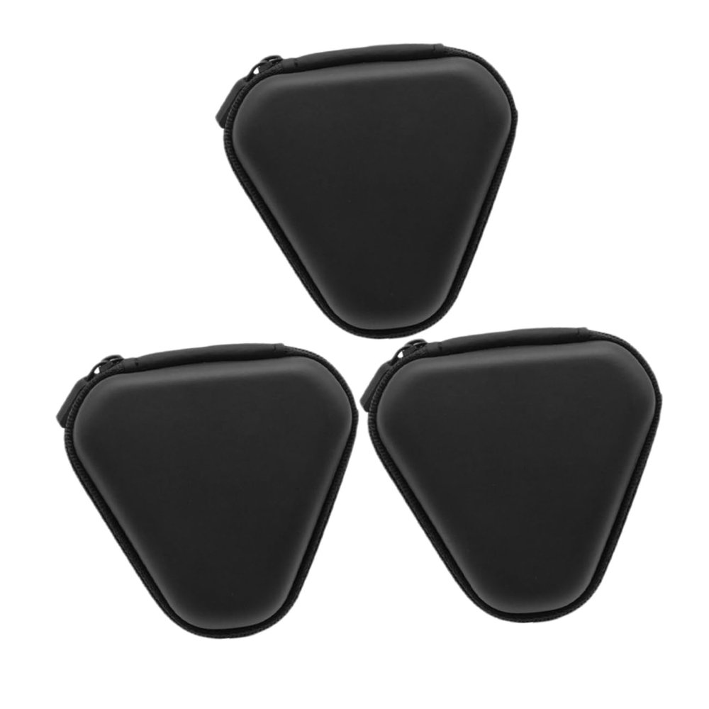 DIYEAH 3Pcs Portable Cable Case Durable Fidget Peg Top Pouches for Organizing Cords and Accessories for Travel and Daily Use Black