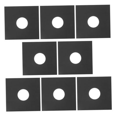 HANABASS 8pcs Anti-Static Vinyl Record Sleeves Kraft Paper Lining Double-Layer Protectors for Music Albums Compatible Standard Vinyl Records