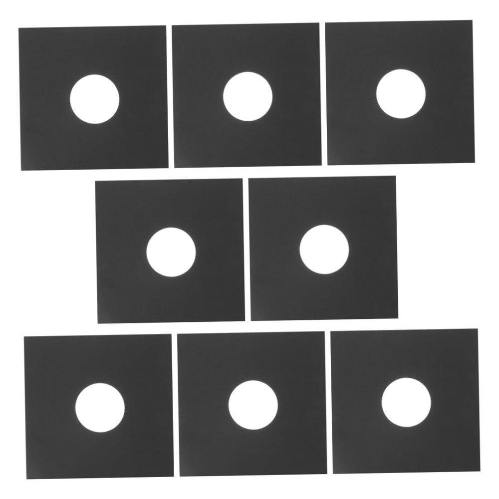 HANABASS 8pcs Anti-Static Vinyl Record Sleeves Kraft Paper Lining Double-Layer Protectors for Music Albums Compatible Standard Vinyl Records