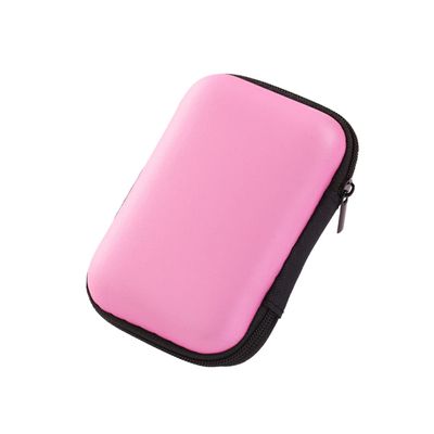 Operitacx Multi Use Charging Cable Pouch Pink Eva Earphones Bag Travel Organizer for USB Cables Items Durable Case for Travel Outdoor Activities