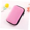 Operitacx Multi Use Charging Cable Pouch Pink Eva Earphones Bag Travel Organizer for USB Cables Items Durable Case for Travel Outdoor Activities view 2