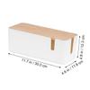 VILLCASE Cable Management Box with Lid Durable Wire Storage Case for Cords Chargers and Power Strips Stylish Organizer for view 2
