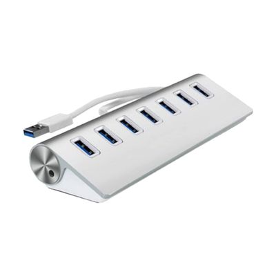 SHOWERORO 7-Port USB 3.0 Hub for PC and Laptops Compact Portable Data Hub High-Speed Data Transfer for USB Flash Drives and Other Devices