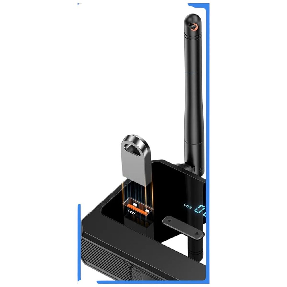 Bluetuth 5.3 Digital Display Bluetuth Receiver Fiber Optic Coaxial Adapter Supports U Disk Mp3 Player G