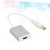 CAXUSD USB to Video Adapter Converter Display for PC Laptop Supports Multi to Displays Silver Easy Setup for Projector HDTV view 3