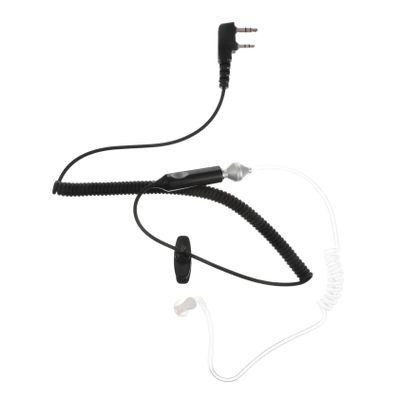 DIYEAH 1Set Wired Headset Adapter with Talk Listen Button Covert Acoustic Tube for Compatible with Pin Handheld Intercoms