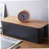 Operitacx Round Holed Cable Storage Box Line Case for Organizing Multiple Power Strips Cords Chargers Durable Material Easy Cable Management view 3
