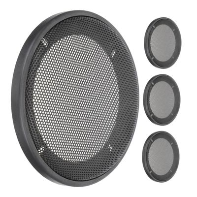 Unomor 4Pcs Black Speaker Grill Mesh Cover Durable Grille Protector for Car Subwoofer Easy Installation Optimal Density Stylish Appearance Compatible Grille Guard