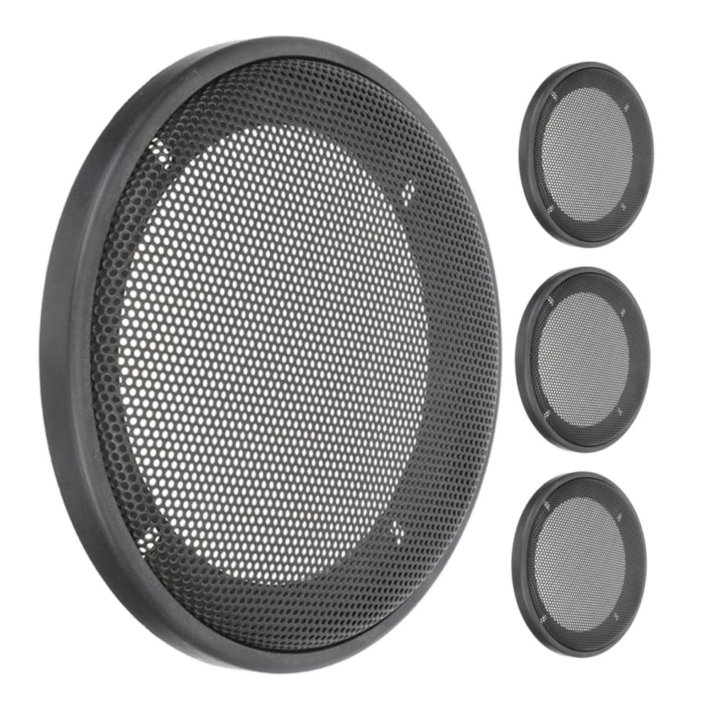 Unomor 4Pcs Black Speaker Grill Mesh Cover Durable Grille Protector for Car Subwoofer Easy Installation Optimal Density Stylish Appearance Compatible Grille Guard