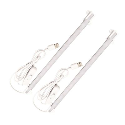balacoo 2Pcs USB LED Reading Strips Eye Care Warm White Craft Light Portable Desk Lamp for Reading Work and Music Stands Flicker Illumination for Home and Office