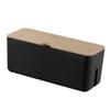 Operitacx Cord Organizer Case with Lid Durable Plastic Cable Box for Desk Cable Management and Home Storage Keeps Cords Tidy and Functional for Living Room and Office Use