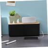 Operitacx Cord Organizer Case with Lid Durable Plastic Cable Box for Desk Cable Management and Home Storage Keeps Cords Tidy and Functional for Living Room and Office Use view 3