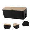 Operitacx Cord Organizer Case with Lid Durable Plastic Cable Box for Desk Cable Management and Home Storage Keeps Cords Tidy and Functional for Living Room and Office Use view 4