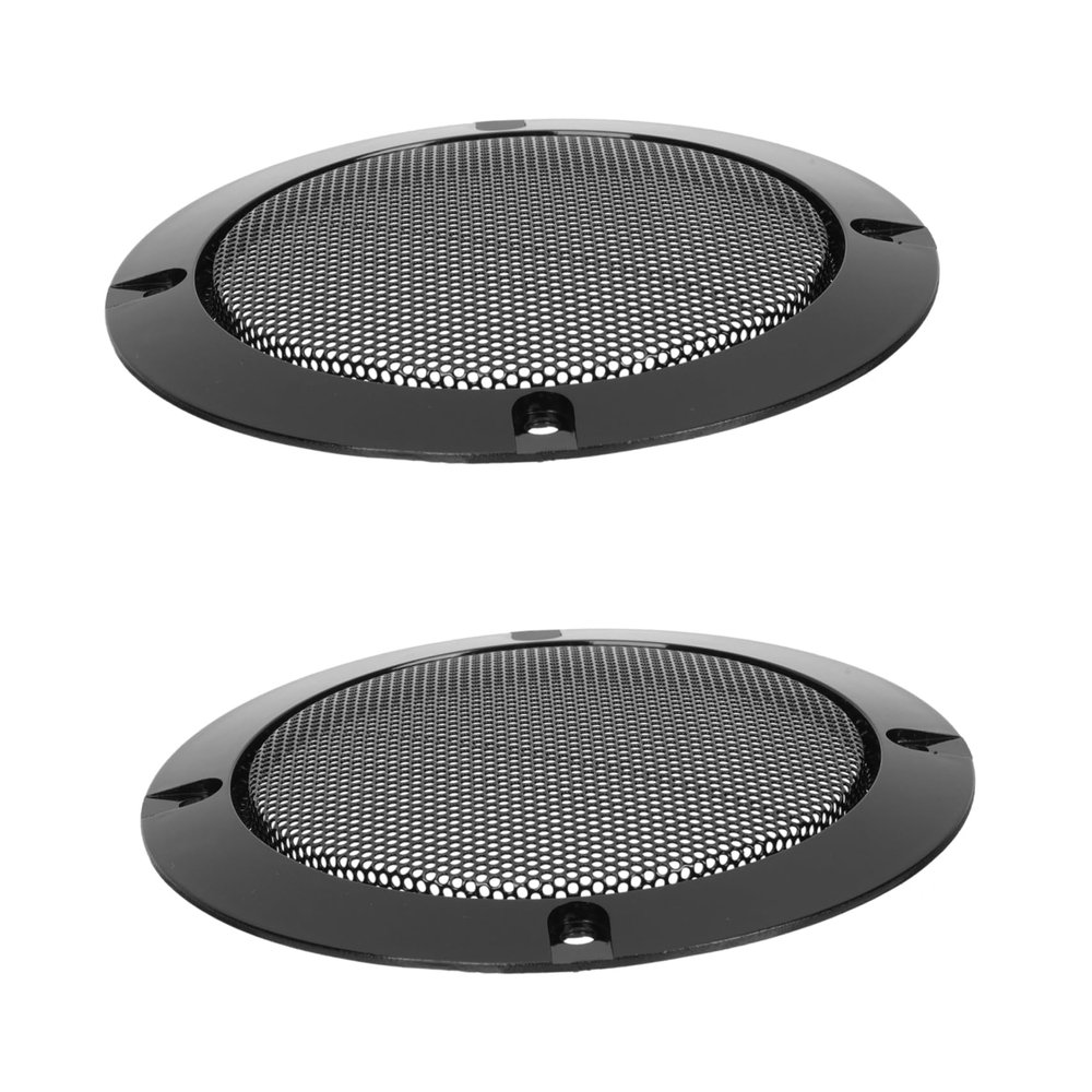 DIYEAH Metal Speaker Grill Cover for 4-Inch Car Speakers 2-Pack Protective Mesh Decorative Circles Easy Installation for Automotive