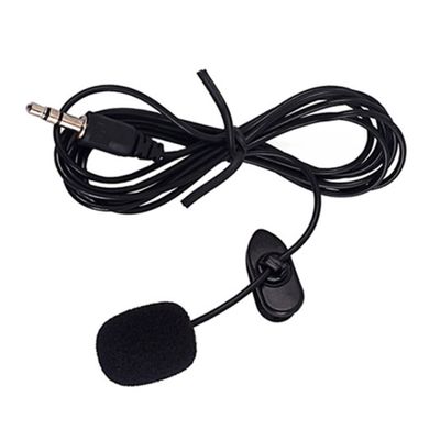 Abaodam Mini Clip Microphone for Computer and Tablet Plug Omnidirectional Recording for Interviews and Live Broadcasts Black