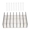 Mikinona 1Pc Compartment Cable Organizer Box with Ties Desktop Cord Management Storage for Home Office Durable Neat Tidy for USB Charging Cables
