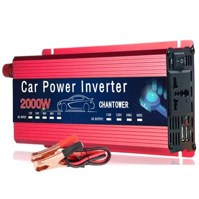 Car Power Inverter 12V 220V Dual USB 500W 1500W 2000W Universal Socket Solar Inverter(2000W)
