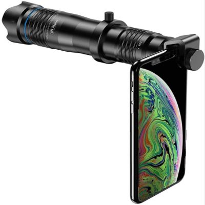 All Metal Monocular, 36x HD External Universal Mobile Phone Telephoto Lens, Portable Outdoor Mountaineering Concert Lens