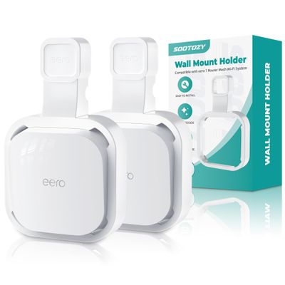 Wall Mount Holder for eero 7 Router Mesh Wi-Fi System No Messy Wires, Space-Saving Outlet Wall Mount Holder for eero 7 Extender, Stand Bracket for eero 7 (2 Pack)