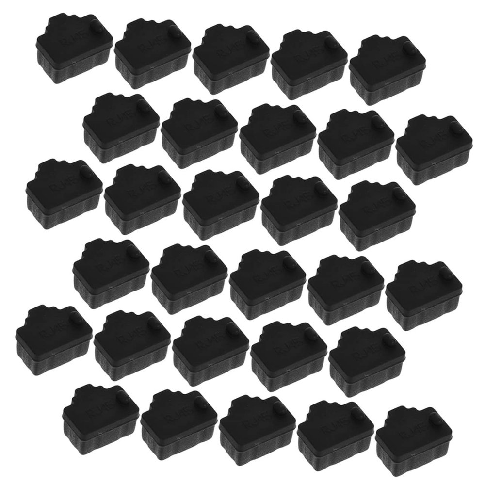 LIFKICH 50Pcs Ethernet Port Protector Caps High Grade Network Plug Stoppers for Routers Computers and Tvs Prevent Dust Debris Unused Ports