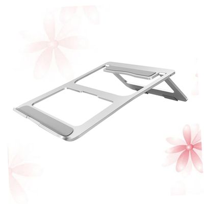 LALAFINA Foldable Laptop Cooling Stand Durable Aluminum Alloy Lightweight Portable Laptop Holder for Optimal Ventilation Non Slip Design for Steady Support Compatible with All