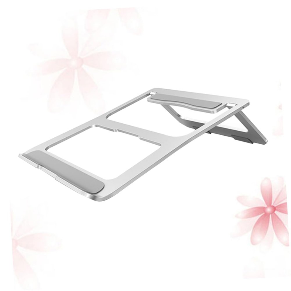 LALAFINA Foldable Laptop Cooling Stand Durable Aluminum Alloy Lightweight Portable Laptop Holder for Optimal Ventilation Non Slip Design for Steady Support Compatible with All