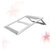 LALAFINA Foldable Laptop Cooling Stand Durable Aluminum Alloy Lightweight Portable Laptop Holder for Optimal Ventilation Non Slip Design for Steady Support Compatible with All view 1