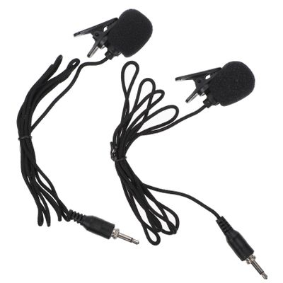 AKOOSY 2Pcs Wired Lavalier Microphone Compact Clip Recording Mic with High Sensitivity for Sound for Conferences Interviews and Video Recording