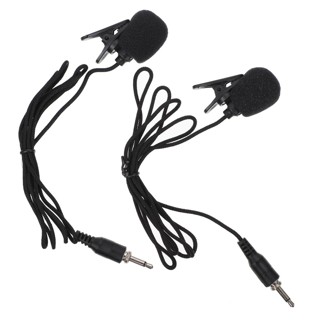 AKOOSY 2Pcs Wired Lavalier Microphone Compact Clip Recording Mic with High Sensitivity for Sound for Conferences Interviews and Video Recording