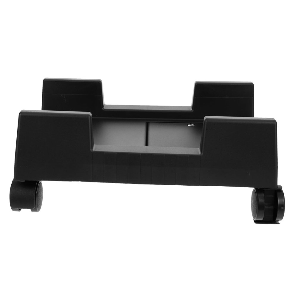 Holibanna Movable Computer Tower Stand with Wheels CPU Holder for Desktop Heat Dissipation Design Versatile Bracket for Stereos and More Sleek Finish