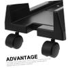 Holibanna Movable Computer Tower Stand with Wheels CPU Holder for Desktop Heat Dissipation Design Versatile Bracket for Stereos and More Sleek Finish view 2