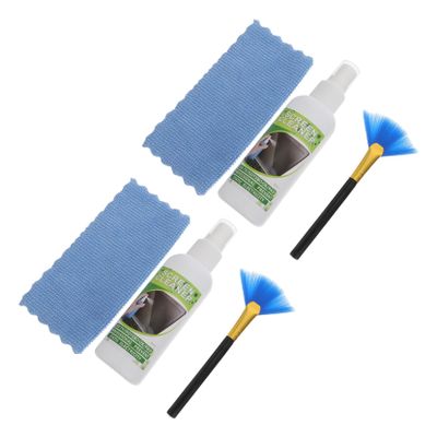 SHOWERORO 2sets Professional Record Cleaning Kit Cd Cleaner Clean Brush Turntable Brush Dust Remover for Cd Player Record