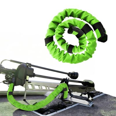 Zippered Rigging Sleeve, Universal Trolling Motor Cable Sleeve & Outboard Rigging Sleeve, Waterproof Trolling Motor Cover for Minn Kota MotorGuide Rhodan - Green Cable Organizer & Wire Protector