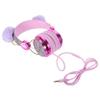 KALLORY Plush Ear Headphones Adjustable Wired Volume Limiting Design for Comfortable Lightweight for School Travel and Gaming view 1