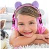 KALLORY Plush Ear Headphones Adjustable Wired Volume Limiting Design for Comfortable Lightweight for School Travel and Gaming view 4