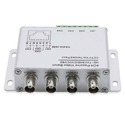 KEIYANA Passive 4 Channel Video Balun for CVI Cameras CCTV Over Twist Pairs UTP Video Balun 4 Channel Receiver BNC to UTP Enhancement Technology