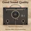 PRUNUS J-196 AM FM Radio with Best Reception, Bluetooth Speaker, Flame LED view 3