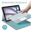 Aidashine Keyboard Case for Samsung Galaxy Tab S10+/S9+/S9 FE+/S8+/S7+/S7 FE - 12.4"- Multi-Touch Trackpad, Detachable Wireless Keyboard Folio Tablet Case,Green view 2
