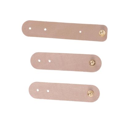 SHINEOFI 3Pcs PU Leather Cable Storage Organizer Golden Earphone Cord Keeper Compact Wire Management Winder for USB and Computer Cords for Travel Everyday Use