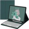 Aidashine Keyboard Case for Samsung Galaxy Tab S10 FE/ S9 FE 5G 10.9"/Tab S9 11", Detachable Bluetooth Keyboard with Pencil Holder,Deep Green view 1
