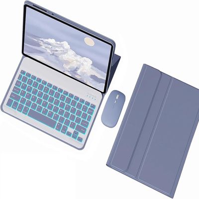Aidashine Keyboard Case for Lenovo Tab M10 FHD Plus (2nd Gen) 10.3 inch (TB-X606F/X606X), 7 Color Backlit, Magnetic Detachable Wireless Keyboard,Purple