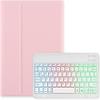 Aidashine Keyboard Case for iPad 9.7(2017/2018) Air2/Pro9.7, Backlit Detachable Wireless Keyboard Case,Pink view 1