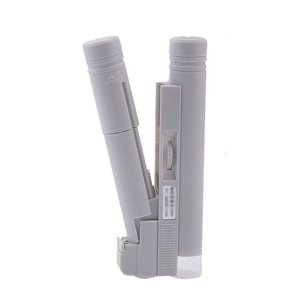 LJSM Lab Microscope Slides Illuminated Magnifier 80x / 100x / 150x Magnifying Glass with Reading Scale Reticle 0.02mm Microscope Parts(150X)