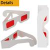 20 Pcs Red 3D Glasses Paper red-red 3D Movie Glasses Secret Reveal Red Lenses 3D Glasses 3D Viewing Decoder Glasses view 2